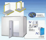 Không khí / Nước làm mát Thương mại Lưu trữ phòng lạnh W800mm * Cửa H1800mm